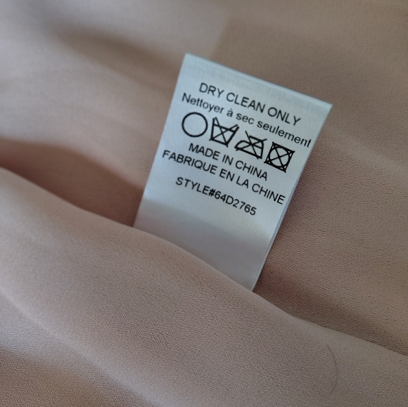 GREYLIN Elegant Lace Pleated Dress in Blush Size L - Picture 12 of 12